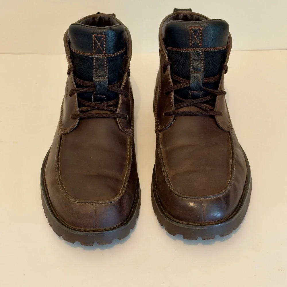 Timberland Grantly Mens Brown Leather Moc Toe Chukka Boots 54568 Size 9.5 M